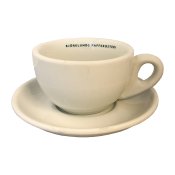 Porslin Lattekopp & fat Logotype