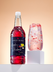 Sweetbird FUSIONS+ Apple and Rhubarb Caffeine Syrup 1 l