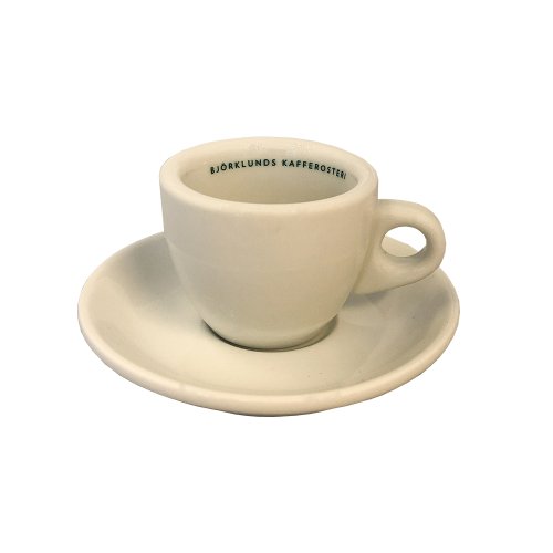 Porslin Espressokopp & fat Logotype