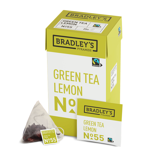 Bradley's Pyramids Fairtrade Green Tea Lemon No.55 25x2g