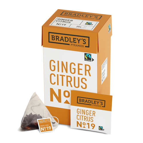 Bradley's Pyramids Fairtrade Ginger Citrus No.19 25x2g