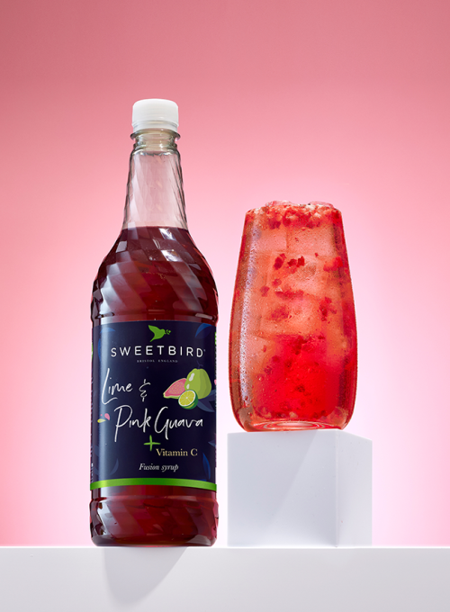Sweetbird FUSIONS+ Lime and Pink Guava Vit C Syrup 1 l
