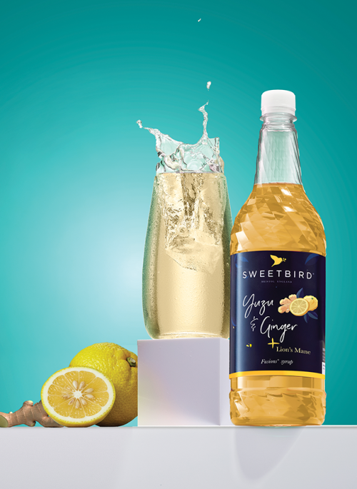 Sweetbird FUSIONS+ Yuzu and Ginger Lion�s Mane Syrup 1 l